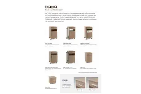 Mesa de noche Quadra con Frigorífico oculto | Armisen Care