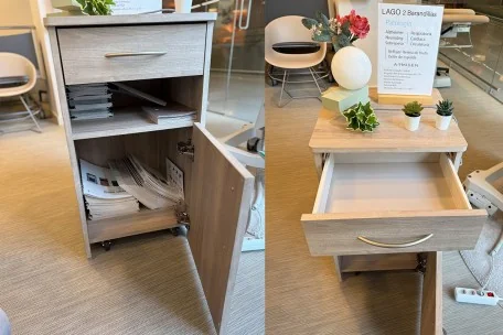 Mesa de noche Quadra con Frigorífico oculto | Armisen Care