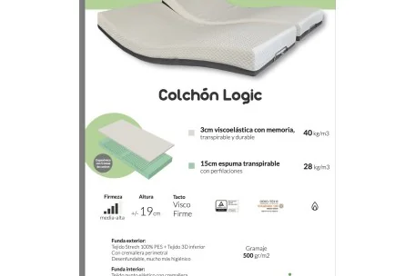 Colchón viscoelástico LOGIC | Armisen Care