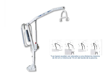 Grúa POOL E-185 para Piscina transferencia Segura | Armisen Care