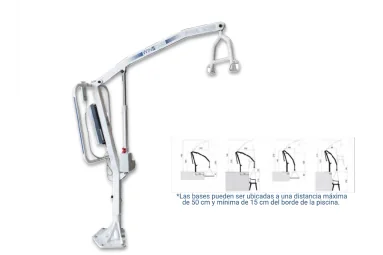Grúa POOL E-185 para Piscina transferencia Segura | Armisen Care