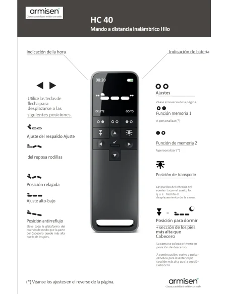 Cama de Matrimonio doble con elevación | Armisen Care