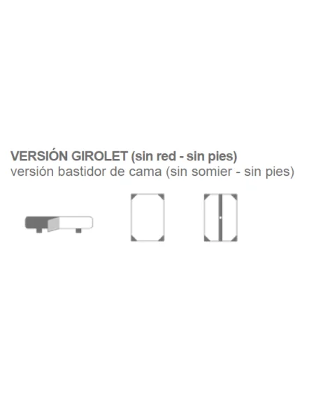 Cama Athena base tapizada sin almacenaje | Armisen Care
