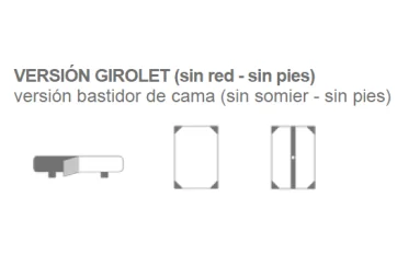 Cama Aurora Giroletto tapizada sin base | Armisen Care 2