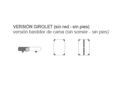 Cama Artemide Girolet tapizada sin base | Armisen Care