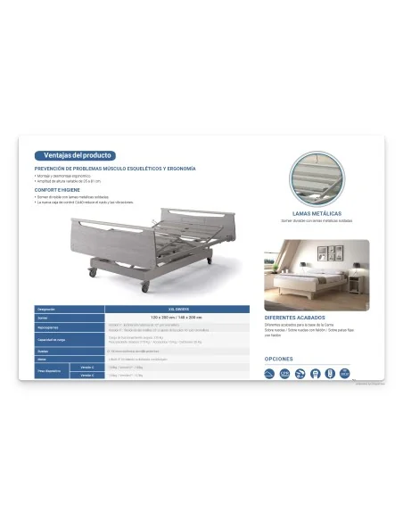 Cama elevable ancho 140cm | Armisen Care