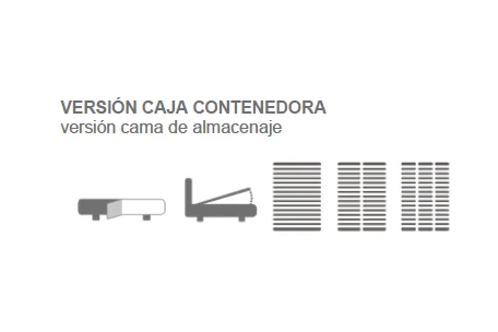 Cama Isis tapizada con arcón abatible | Armisen Care