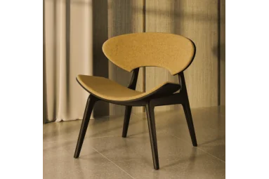 Kanu: butaca lounge de autor en madera o base metálica | Armisen Care 2