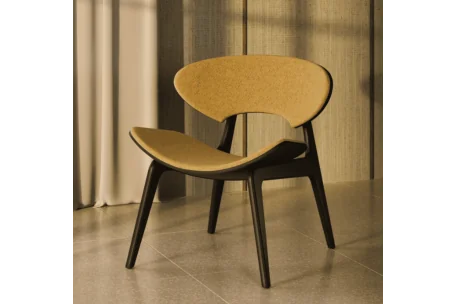 Kanu: butaca lounge de autor en madera o base metálica | Armisen Care