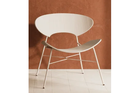 Kanu: butaca lounge de autor en madera o base metálica | Armisen Care