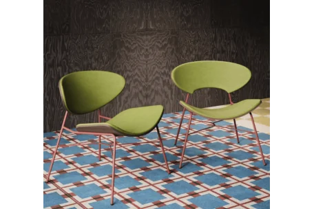 Kanu: butaca lounge de autor en madera o base metálica | Armisen Care