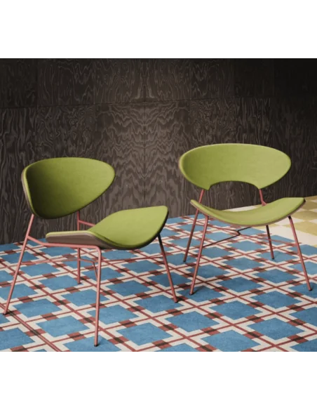 Kanu: butaca lounge de autor en madera o base metálica | Armisen Care