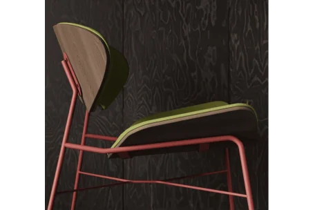 Kanu: butaca lounge de autor en madera o base metálica | Armisen Care