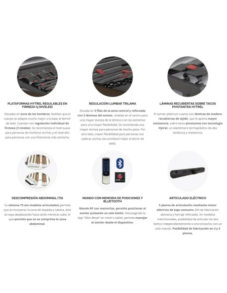 Somier Platinum Eléctrico con Plataformas Hytrel | Armisen Care