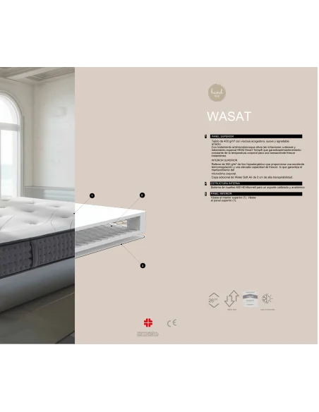 Colchón WASAT soporte anatómico calibrado | Armisen Care