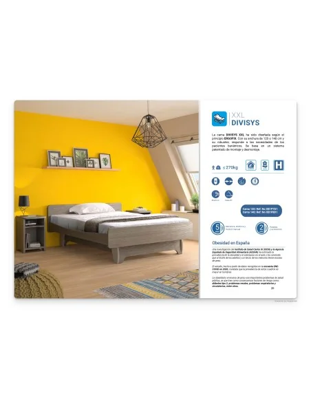 Cama un somier elevable ancho 120cm | Armisen Care