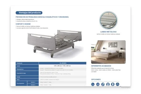 Cama un somier elevable ancho 120cm | Armisen Care