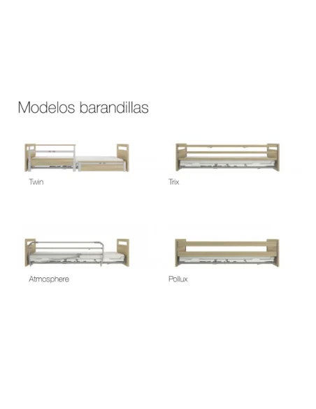 Barandillas TWIN partidas abatibles | Armisen Care