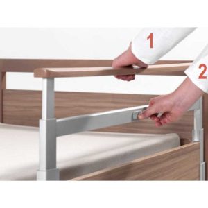 Barandilla Partida Abatible TWIN en 4 alturas anti-atrapamiento de quita y pon
