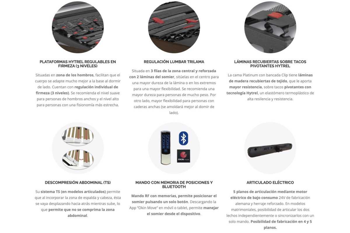 CAMA DE PATAS CON BANCADA ARTICULADA TODAS LAS MEDIDAS