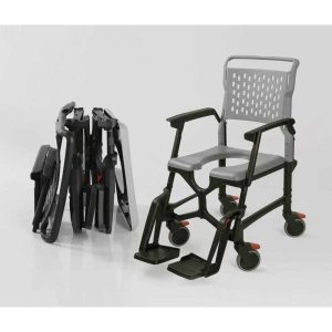 Silla de baño con ruedas plegable