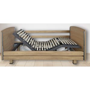 CAMA EUKA ELÉCTRICA CON BARANDILLAS DE MADERA O ACERO