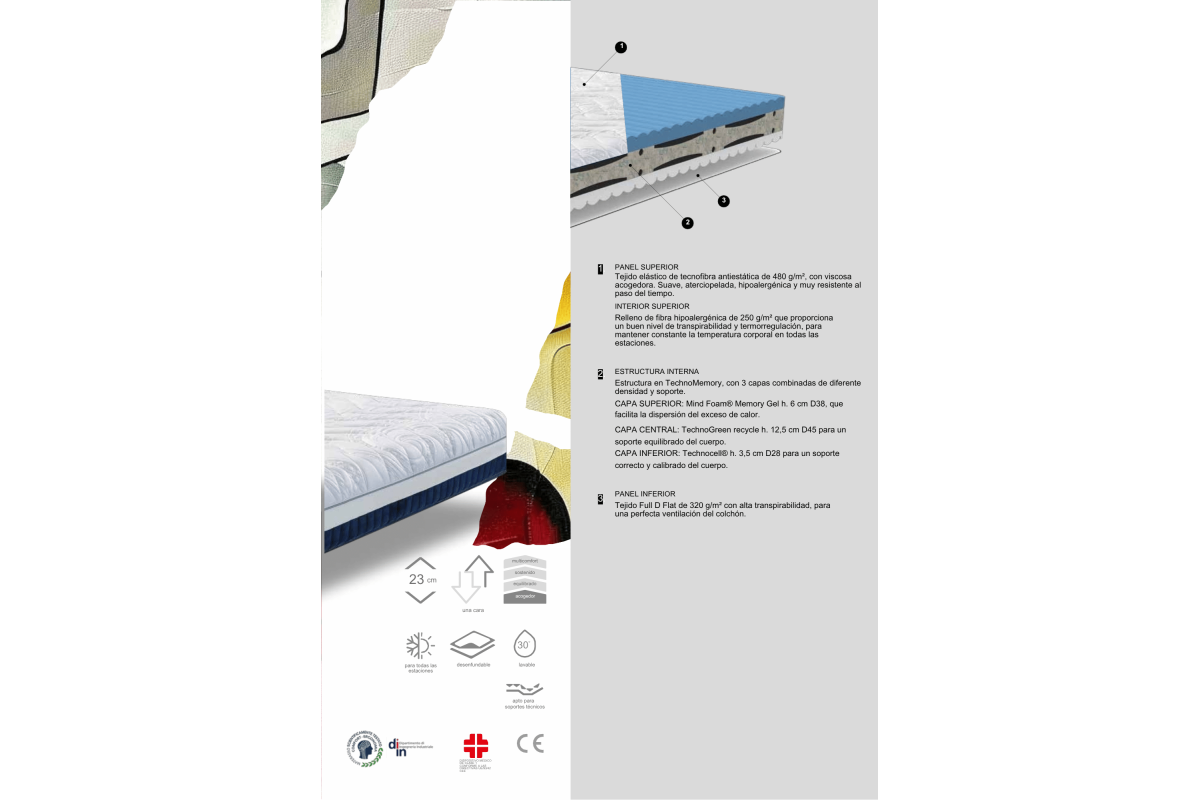 Colchón TECH&TOUCH JASMINE Alta Calidad
