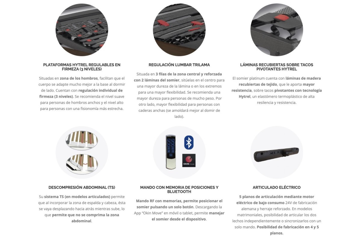 SOMIER PLATINUM FIJO