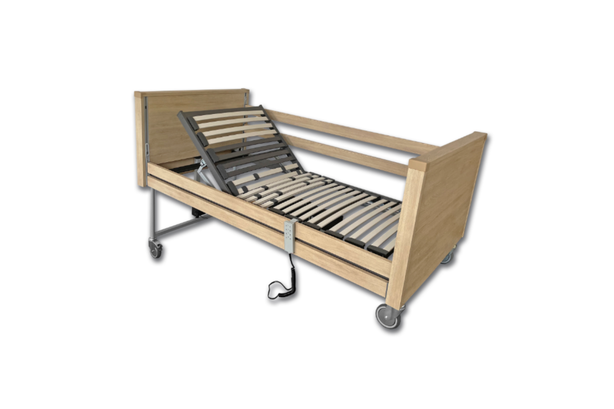 CAMA IRIS CON BARANDILLAS MADERA O ACERO