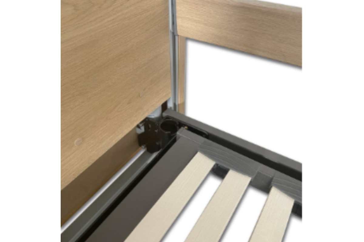 CAMA IRIS CON BARANDILLAS MADERA O ACERO