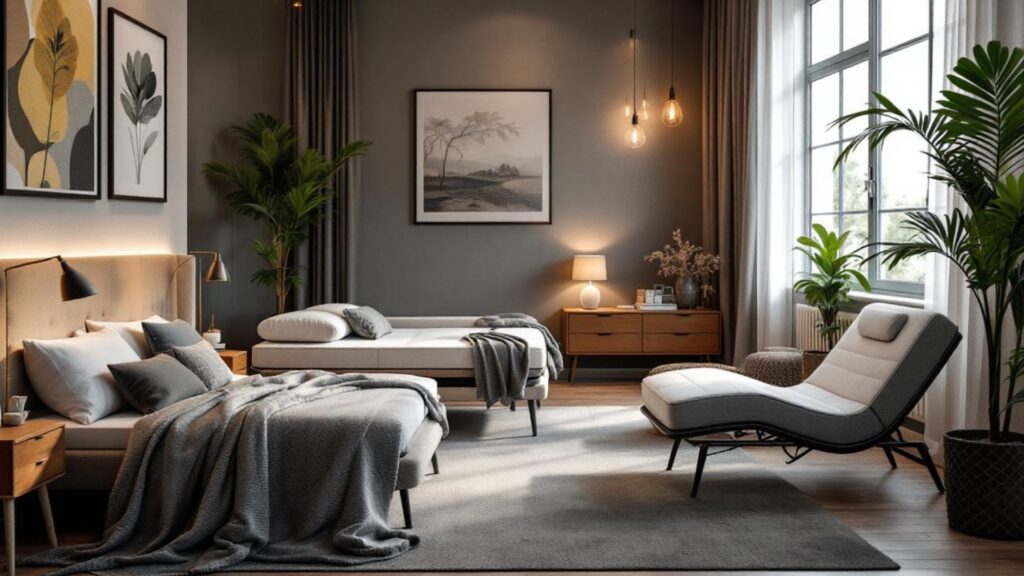 habitacion con diferentes camas