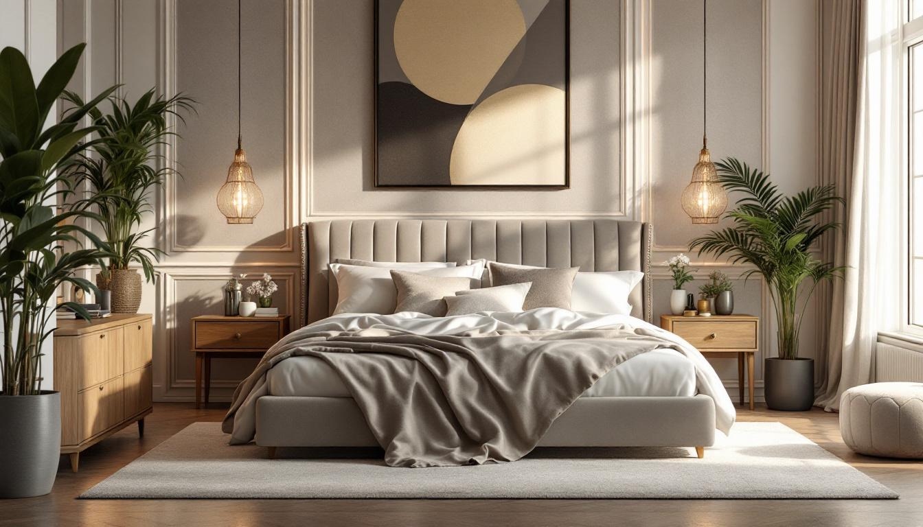 habitacion decorada en tonos grises