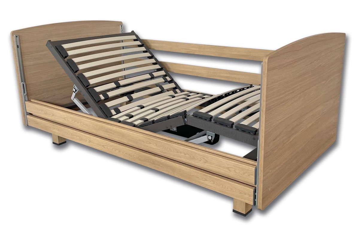 CAMA EUKA ELÉCTRICA ANCHO 135 BARANDILLAS MADERO O ACERO