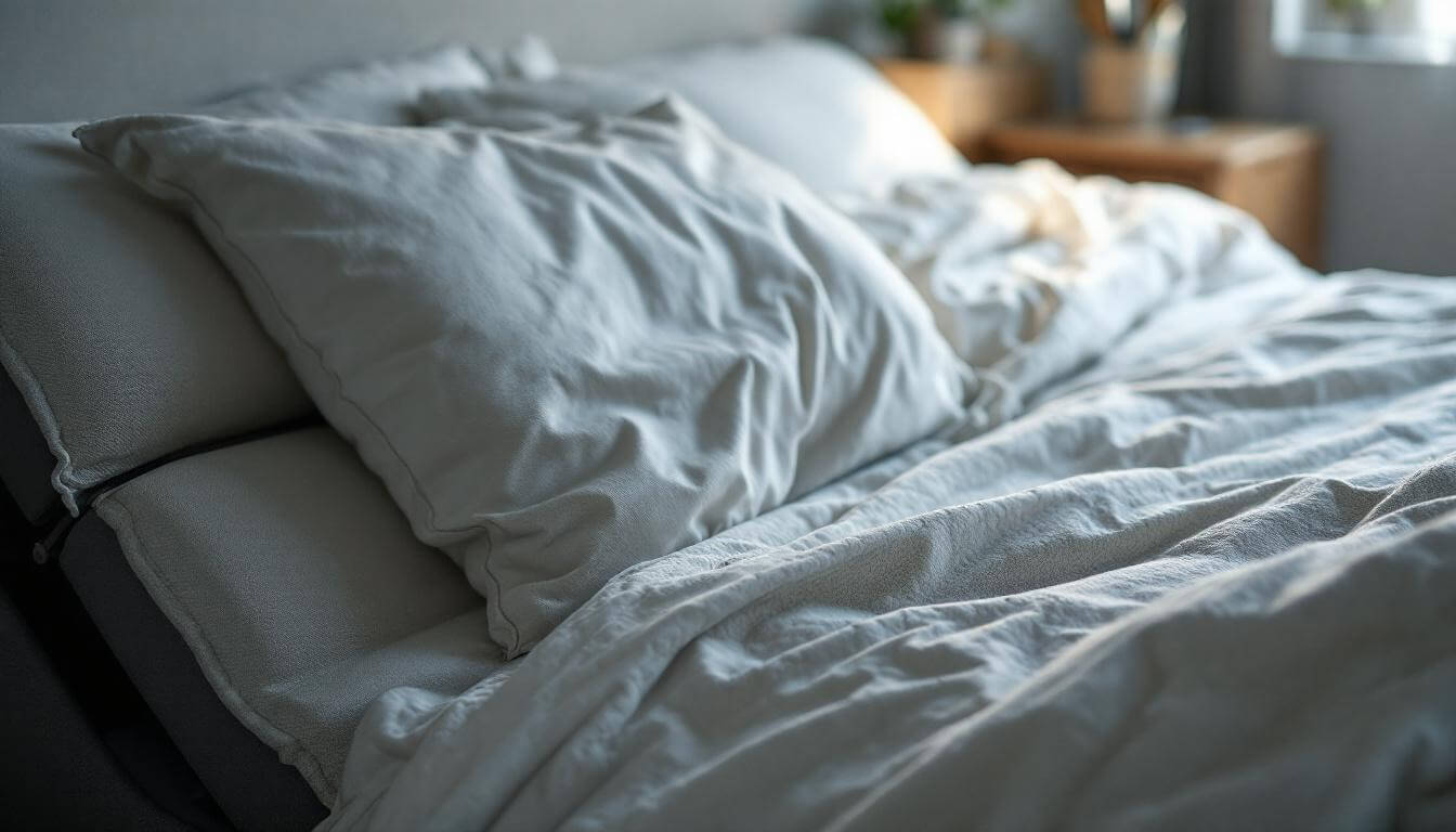 sábanas blancas de una cama