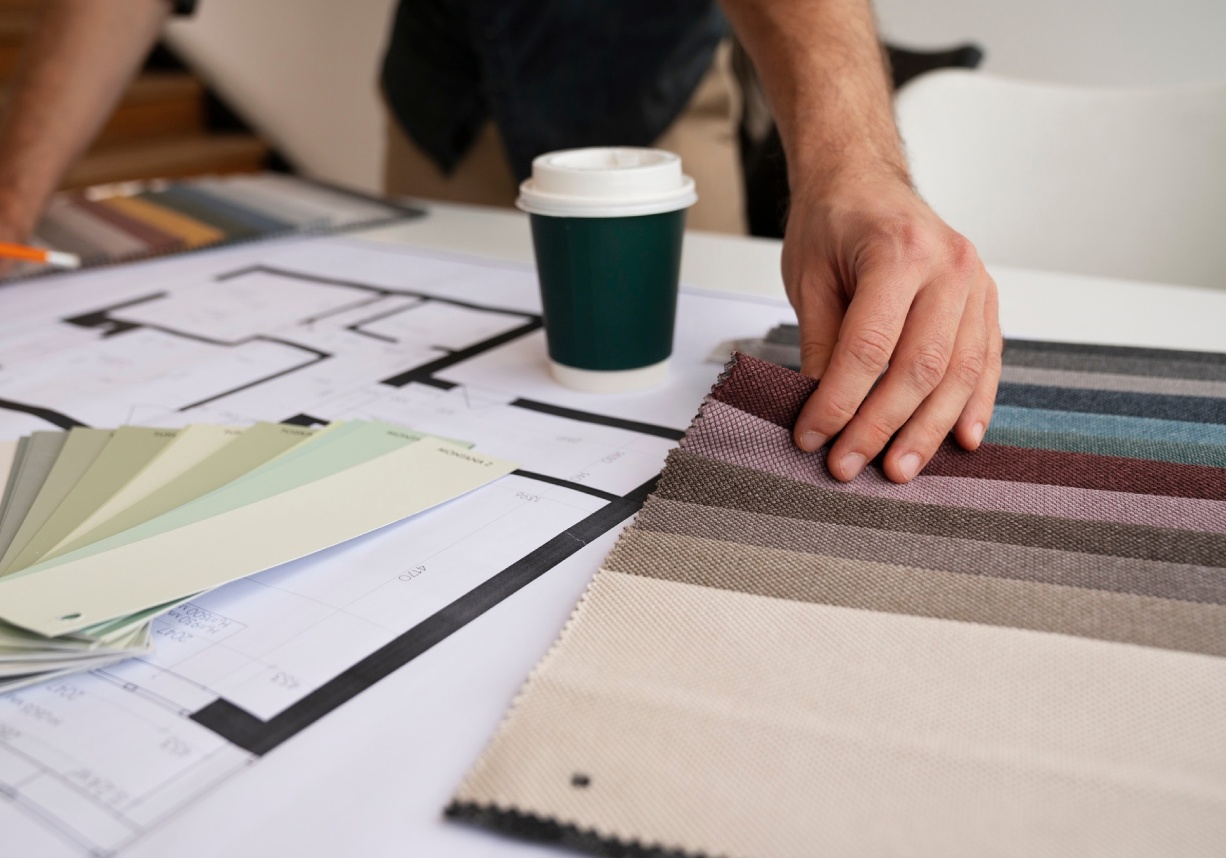 disenador con catalogo de telas