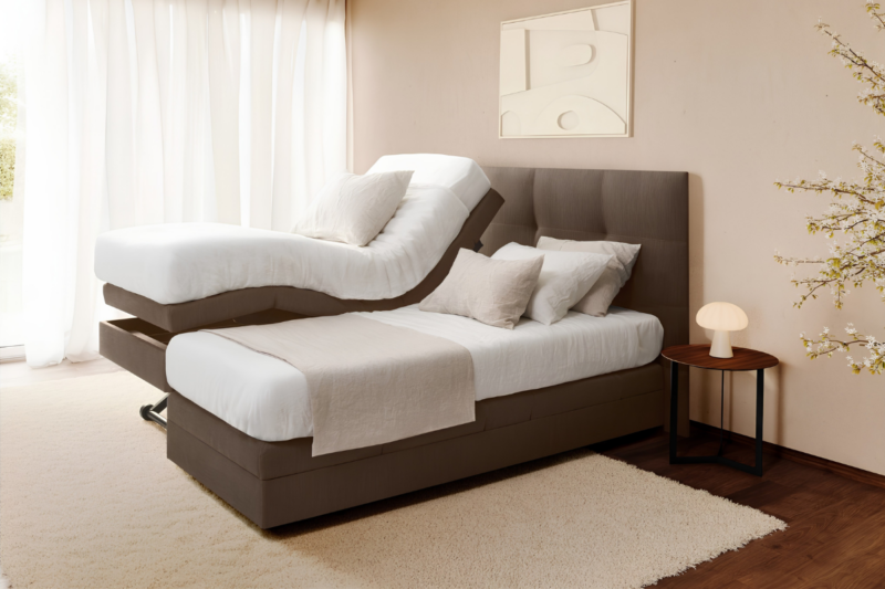 BOHEME MIXTA Cama Matrimonio con un Lado Articulado con Elevación y el Otro Fijo