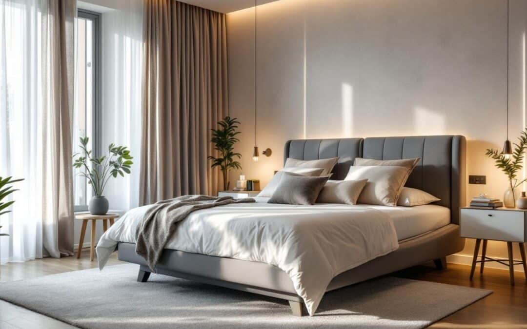 Cama articulada en dormitorios de diseño