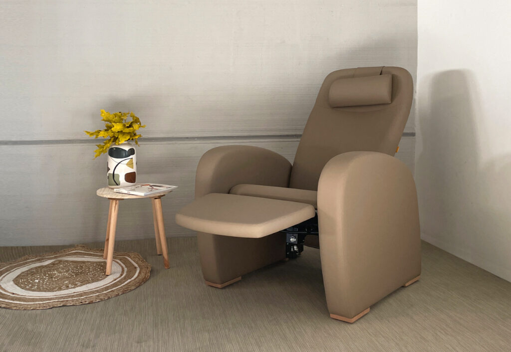 sillon reclinable marron