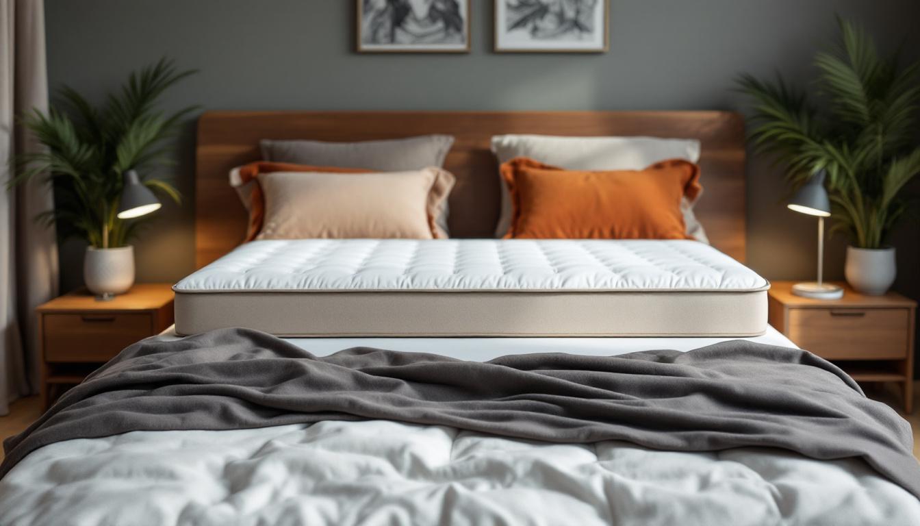 Camas de 180 cm A photograph of a beautifully made bed featuring a stylish 180 cm wide mattress